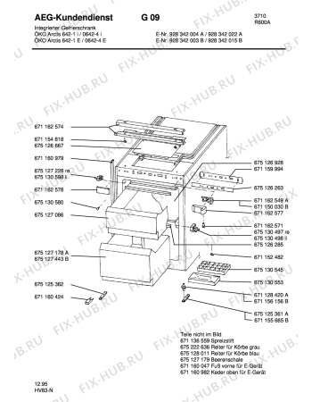 Взрыв-схема холодильника Aeg ARC0642-4 E - Схема узла Housing 001